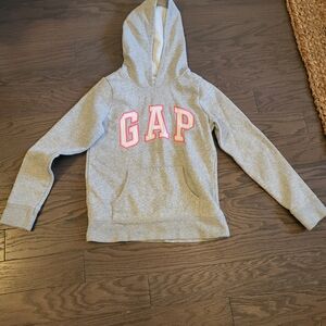 GAP Kids Gray Hoodie with Pink Accents